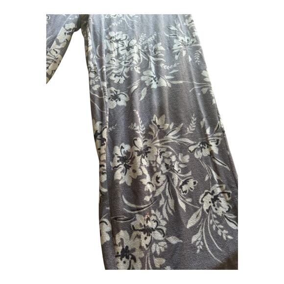 Belle by Kim Gravel Gray Floral Wide Leg Pants Size XL - Picture 3 of 3